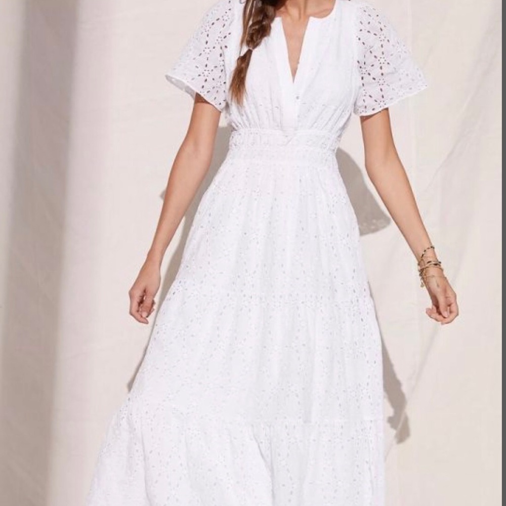 Anthropologie The Somerset Maxi White Dress